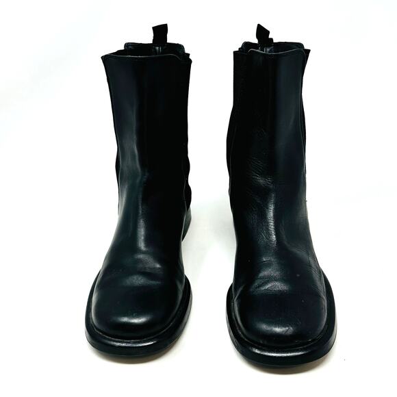 Banana Republic Prialpas Gomma Italian Leather Chelsea Boots Black - Picture 9 of 11